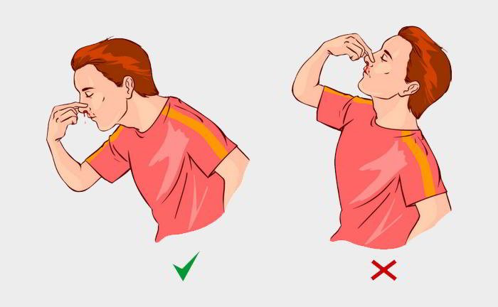 What to do if the nose bleeds?