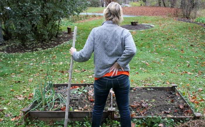Whenever I do gardening. I suffer from mild backache. What is the reason?
